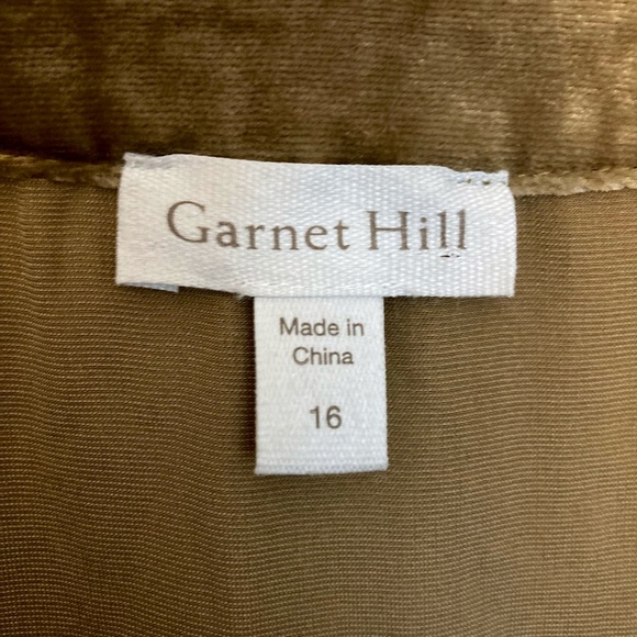 GARNET HILL Silk Blend Embroidered Velvet Bohemian Top - Picture 2 of 8